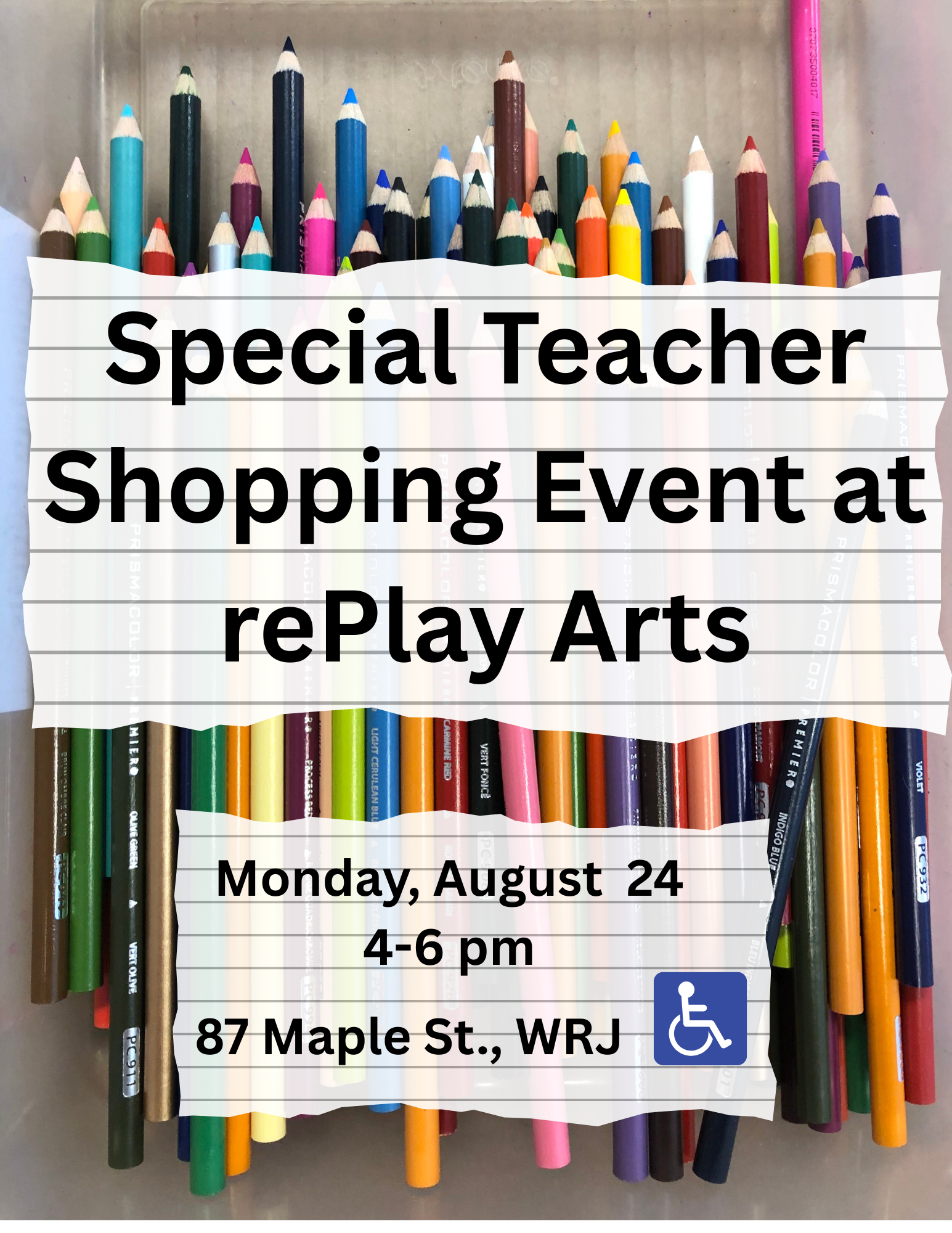 Special Teacher Shopping Event at rePlay Arts